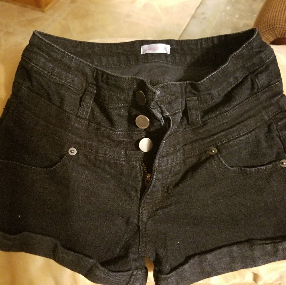 Black high waisted shorts